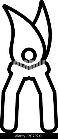 gardening shears , line style icon vector illustration design Stock Vector