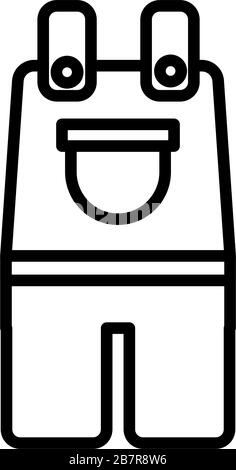 gardening overalls , line style icon vector illustration design Stock Vector