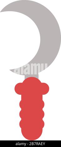 gardening sickle on white background vector illustration design Stock Vector