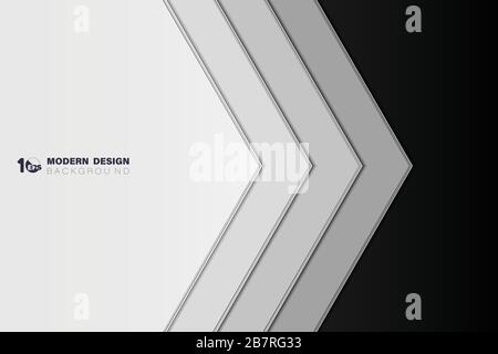 Abstract black and white contrast template of technology design background. Decorate for ad, poster, artwork, template design, print. illustration Stock Vector