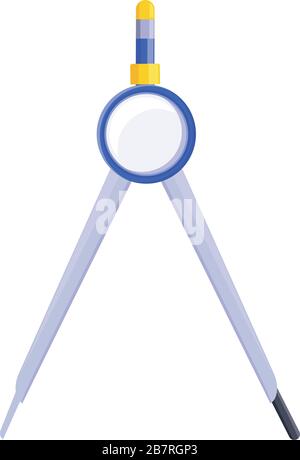 Icon of compas, divider tool. Vector illustration Stock Vector Image ...