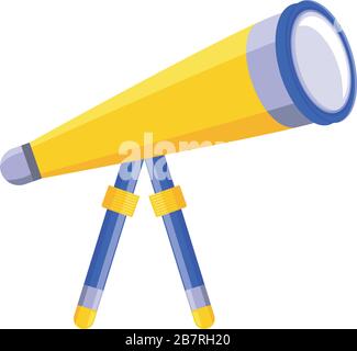telescope for astronomy on white background vector illustration design Stock Vector