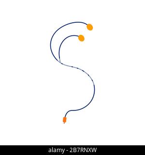 Wired earphones for phone on a white background. Accessory for listening to music. Colorful illustration cartoon Stock Vector