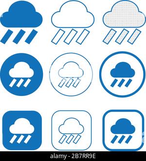 Simple Cloud icon sign for web and app Stock Vector