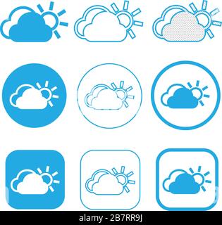 Simple Cloud icon sign symbol Stock Vector