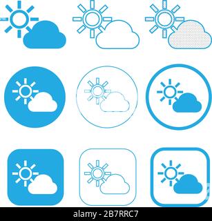 Simple Cloud icon sign symbol Stock Vector