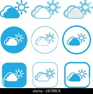 Simple Cloud icon sign symbol Stock Vector