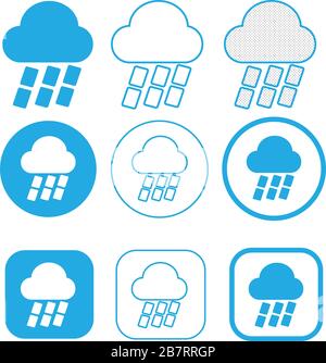 Simple Cloud icon sign symbol Stock Vector