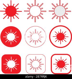 simple sun icon sign design Stock Vector
