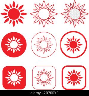 simple sun icon sign design Stock Vector