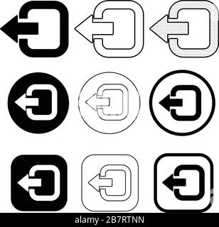 simple Logout sign icon sign design Stock Vector
