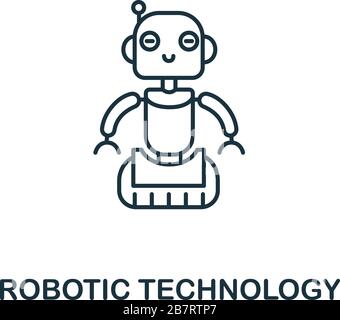 Robotic Technology icon from iot collection. Simple line Robotic Technology icon for templates, web design and infographics Stock Vector