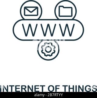 Internet Of Things icon. Simple line element Internet Of Things symbol for templates, web design and infographics Stock Vector