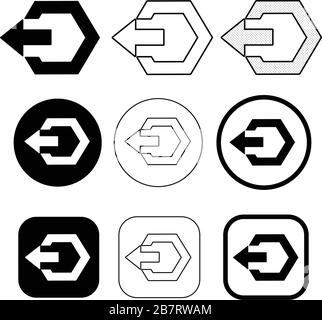 simple Logout sign icon sign design Stock Vector
