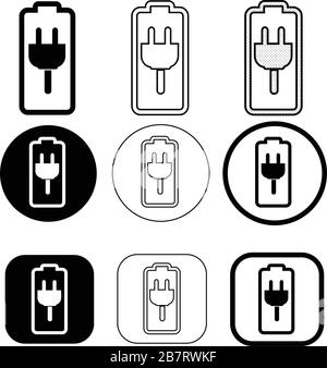 Simple battery icon sign design Stock Vector
