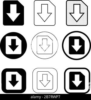 Simple download icon sign design Stock Vector Image & Art - Alamy