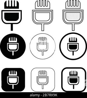 Simple microphone icon sign design Stock Vector
