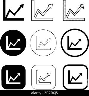 Simple Graph chart icon sign design Stock Vector