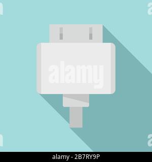 Old tablet adapter icon. Flat illustration of old tablet adapter vector icon for web design Stock Vector