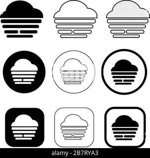Simple Fog icon sign design Stock Vector