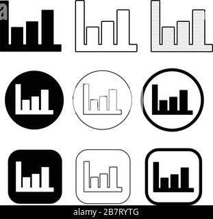 Simple Graph chart icon sign design Stock Vector