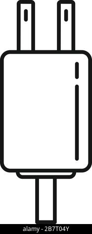 Tablet charger icon. Outline tablet charger vector icon for web design isolated on white background Stock Vector
