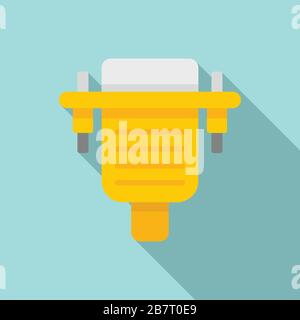 Old computer adapter icon. Flat illustration of old computer adapter vector icon for web design Stock Vector
