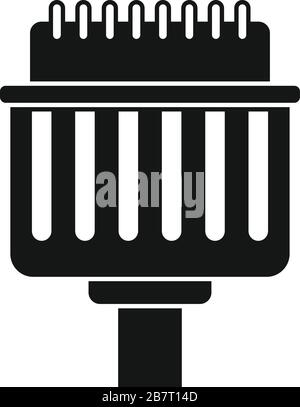 Pins adapter icon. Simple illustration of pins adapter vector icon for web design isolated on white background Stock Vector