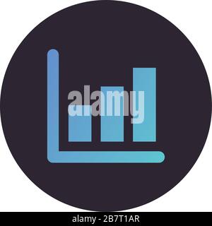 infographic statistics bars with arrow block style icon Stock Vector