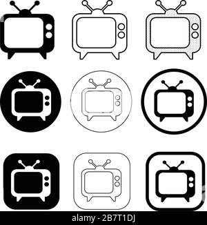 Simple tv icon sign design Stock Vector
