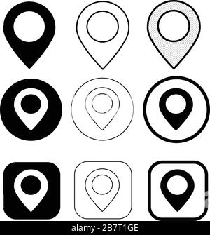 Pin location icon simple design Stock Vector Image & Art - Alamy