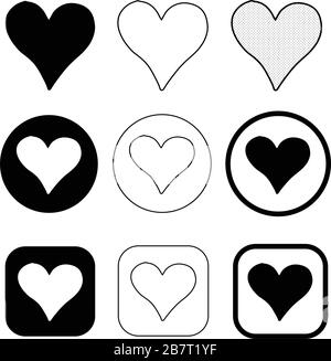 Simple heart icon sign design Stock Vector