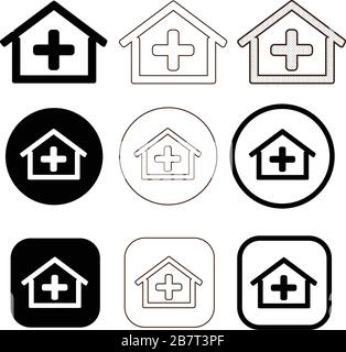 Simple home icon sign design Stock Vector