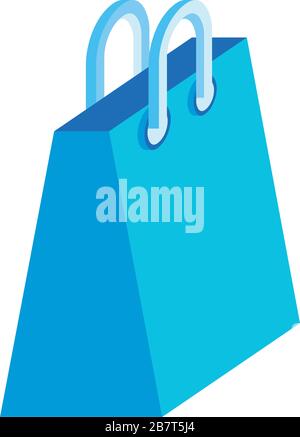 shopping bag paper isometric icon Stock Vector