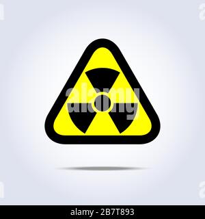 Radioactivity emblem danger power icon black yellow Stock Vector