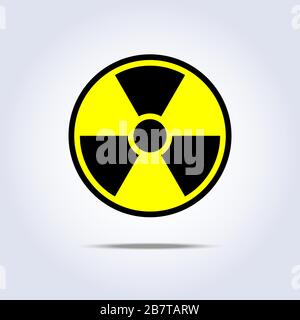Radioactivity emblem danger power icon black yellow Stock Vector
