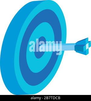 target arrow isometric style icon Stock Vector
