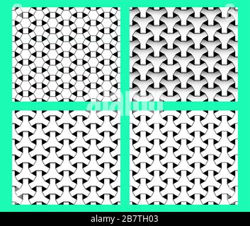 Seamless geometric stencil pattern, vector art design Stock Vector