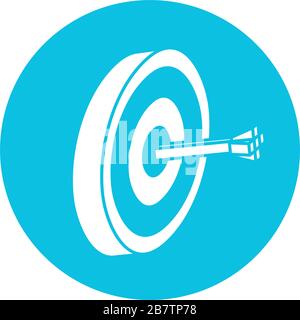 target arrow block style icon Stock Vector
