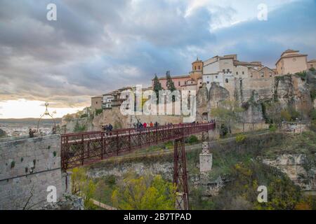 Overview at dusk. Cuenca, Spain. Stock Photo