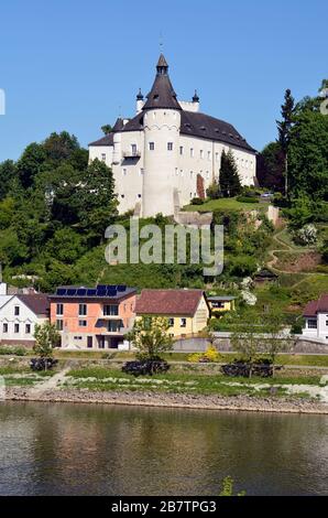 Austria, castle Ottensheim on Danube river in Upper Austria