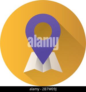 pin pointer location block style icon Stock Vector