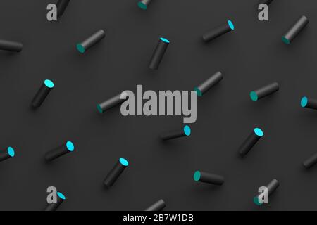 Dark blue 3D rendering simple product display cylinder podium or stand ...