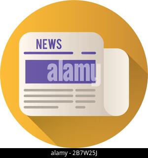 news paper block style icon Stock Vector