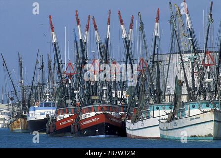 Port Isabel, Texas USA:  Shrimp boats tied up at dock on the Texas Gulf Coast. ©Bob Daemmrich Stock Photo