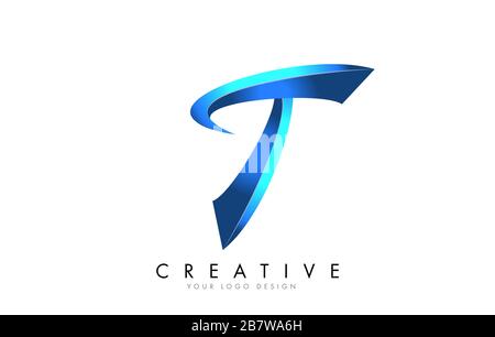 Creative S letter logo with Blue 3D bright Swashes. Blue Swoosh Icon Vector  Illustration Stock Vector Image & Art - Alamy