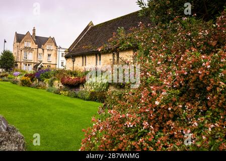 Christ Church's gardens at Oxford University in England. Stock Photo