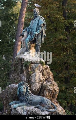 Monument by Giuseppe Garibaldi, 1807-1882, Italian guerrilla fighter, Venice, Veneto, Italy Stock Photo