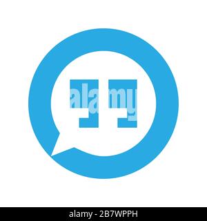 Innovative vector basic quotation marks template in quotes against the White backdrop. Stock Vector