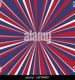 Rays background. Usa colors with grunge - Vector Stock Vector